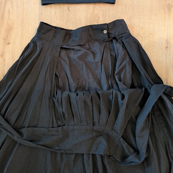Free People black SUNDOWN skirt with Free People Intimately strappy crop top S - Picture 6 of 12